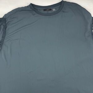 T Tahari Ruffle Cap Sleeve Top